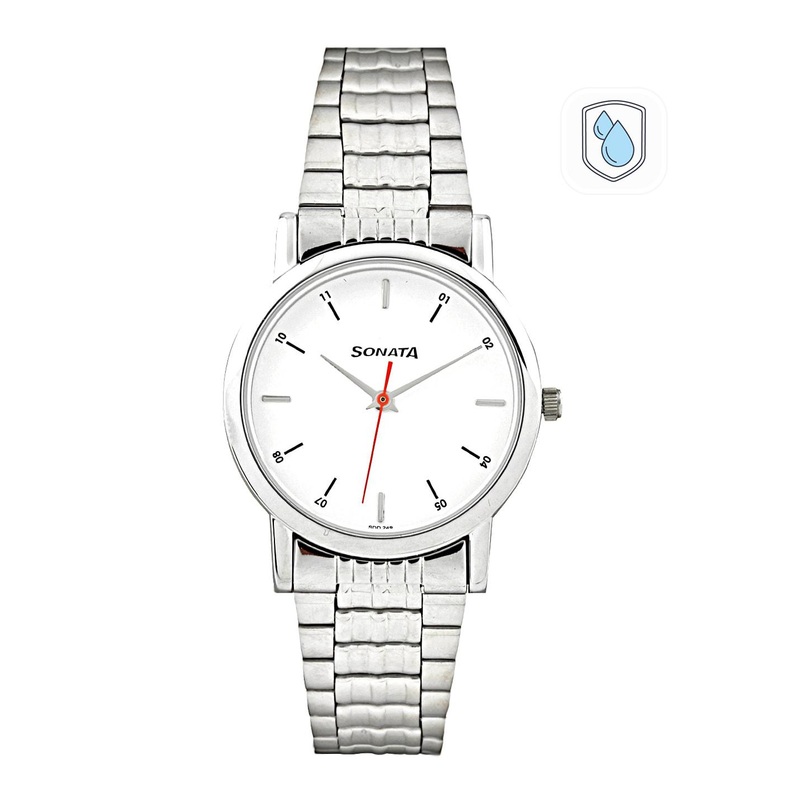 Sonata Men White Dial Watch 7987SM03