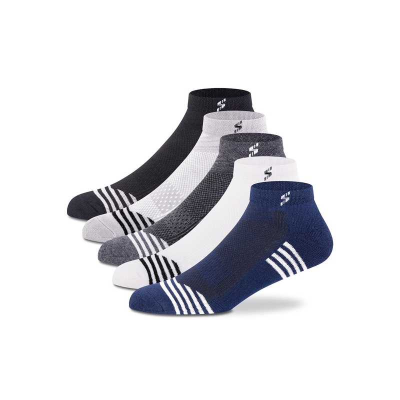 Supersox Pack Of 5 Patterned Ankle-Length Socks
