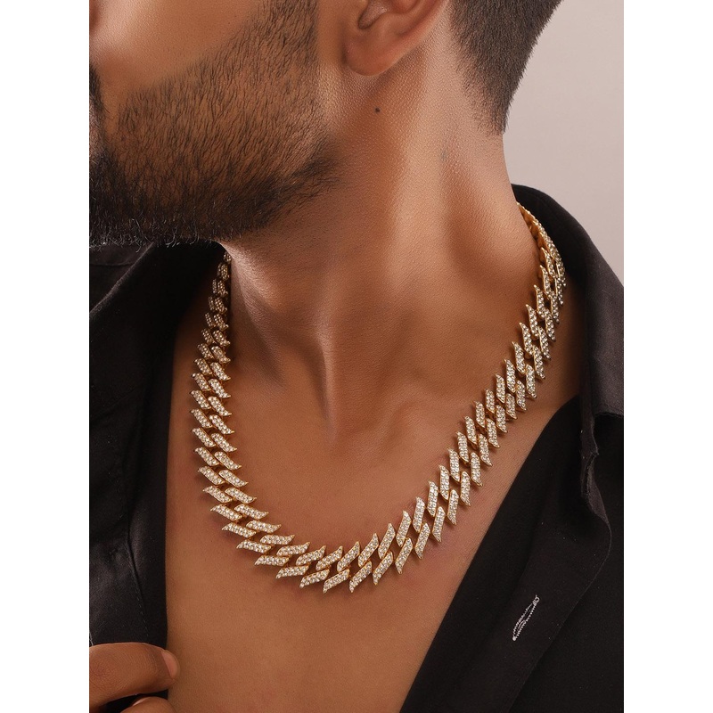 The Roadster Lifestyle Co. Men Gold-Toned CZ-Studded Chain