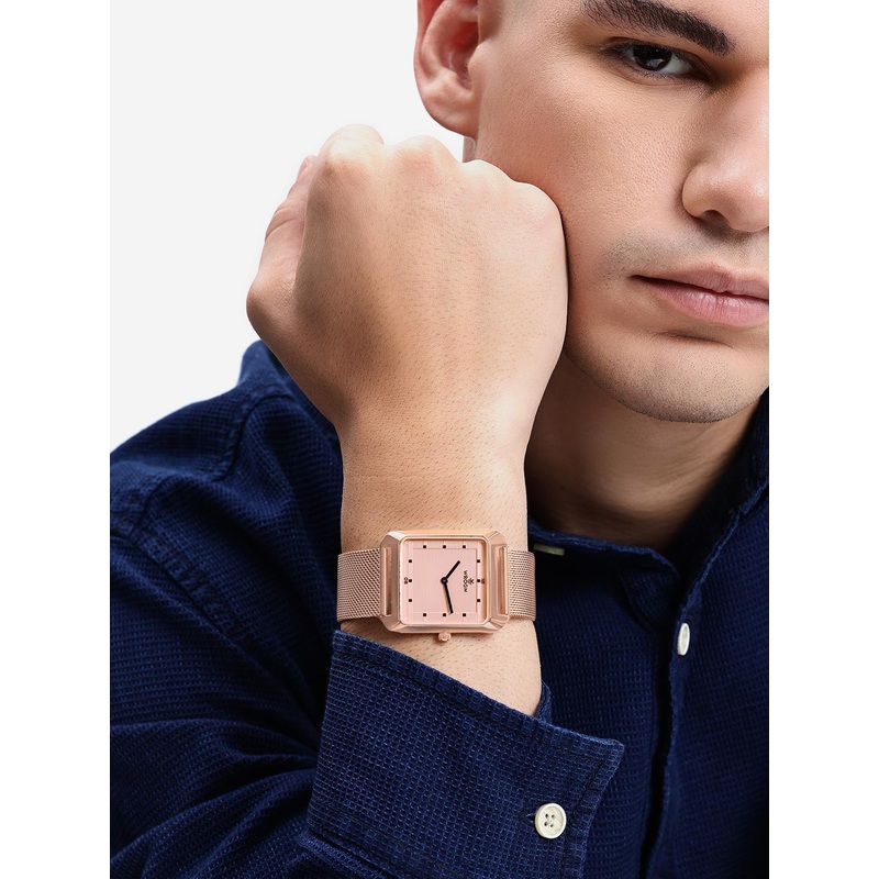 WROGN Men Dial & Stainless Steel Bracelet Style Straps Analogue Watch HOBWRG0495-RGRG