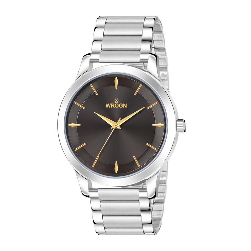 WROGN Men Embellished Dial & Stainless Steel Analogue Watch HOBWRG-24-0423
