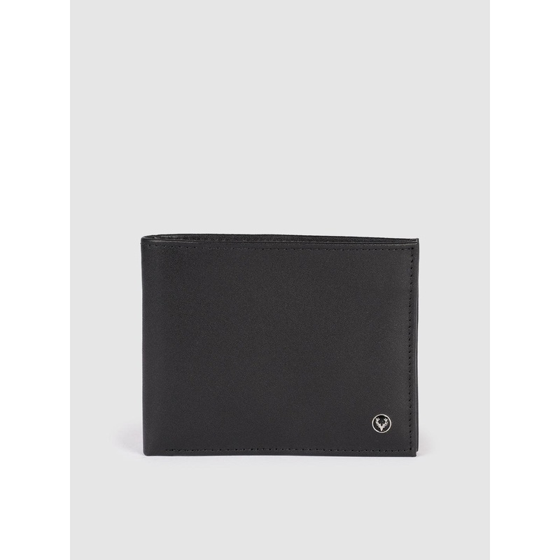 Allen Solly Men Black Leather Two Fold Wallet