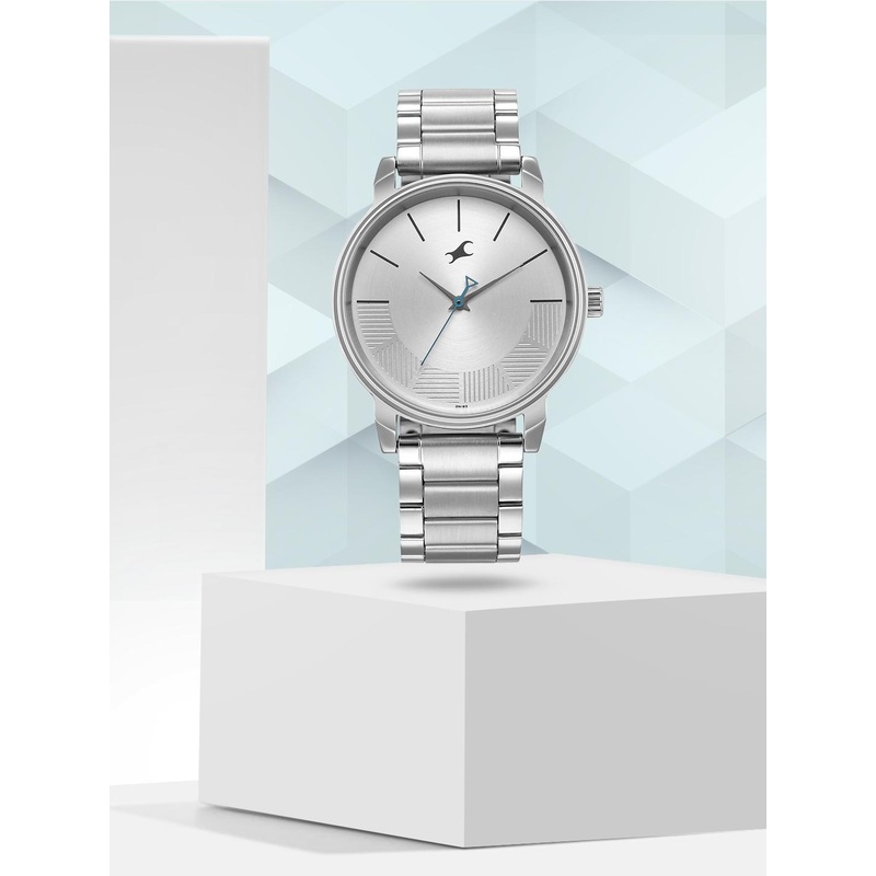 Fastrack Men Brass Dial & Stainless Steel Straps Analogue Watch 3291SM02