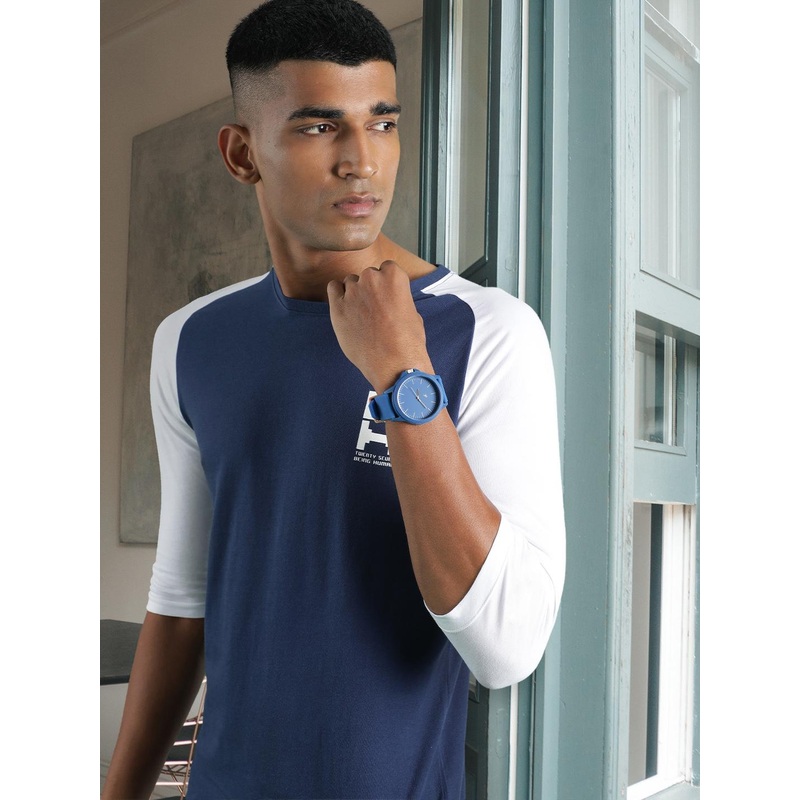 Fastrack Unisex Blue Dial & Straps Tees Minimalist Analogue Watch 38024PP27