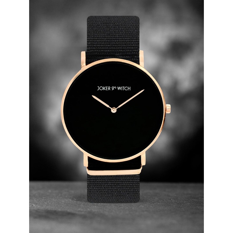 JOKER & WITCH Unisex Black Analogue Watch