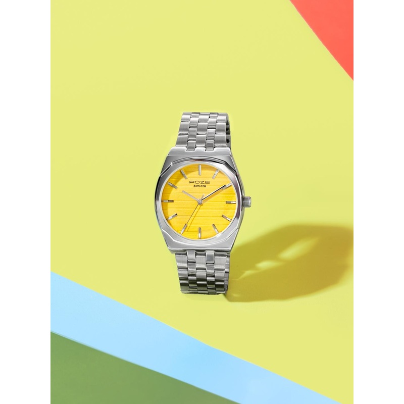 Sonata Poze Quartz Analog Dial Stainless Steel Strap Watch Men – SP70073SM04