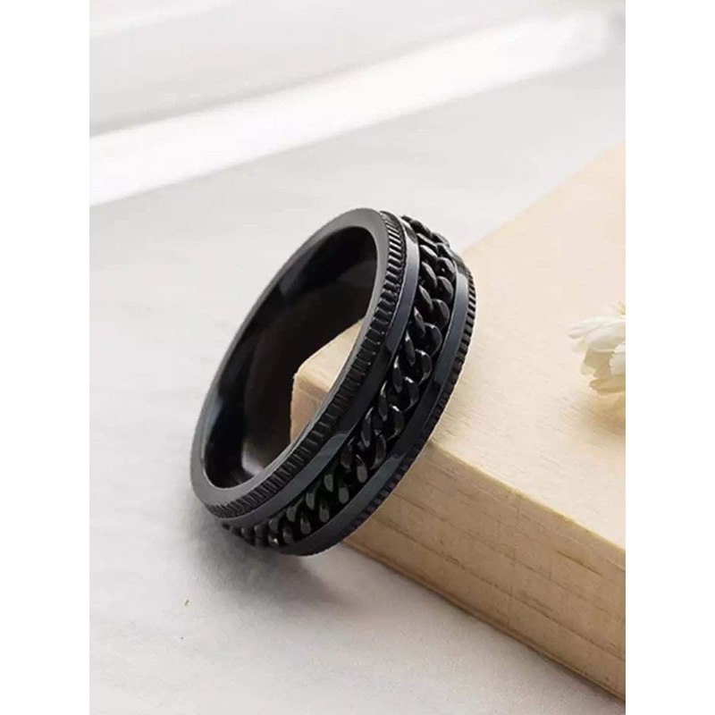 The Roadster Lifestyle Co Men Classic Chain Design Band Ring
