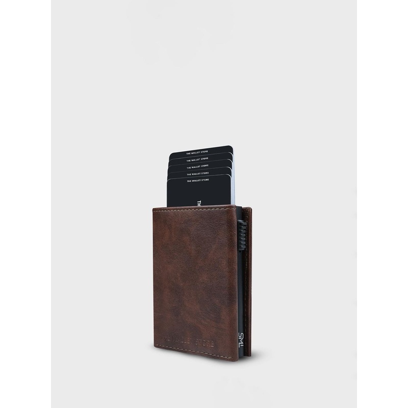 The Wallet Store Men RFID Protection Leather Three Fold Wallet