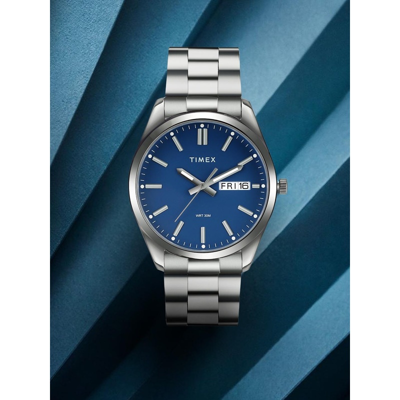 Timex Men Brass Dial & Stainless Steel Bracelet Style Straps Analogue Watch- TWTG10419