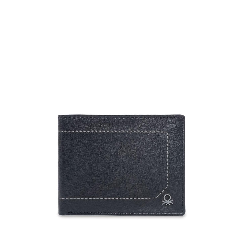 United Colors of Benetton Men Leather Two Fold Wallet with SIM Card Holder