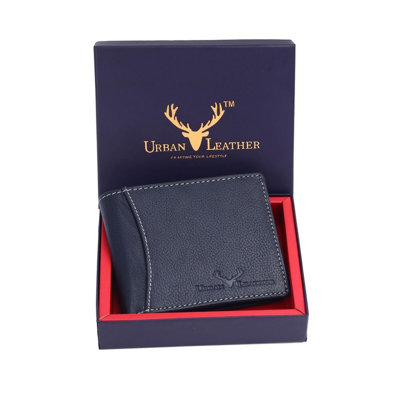 URBAN LEATHER Men Textured Leather Three Fold Wallet