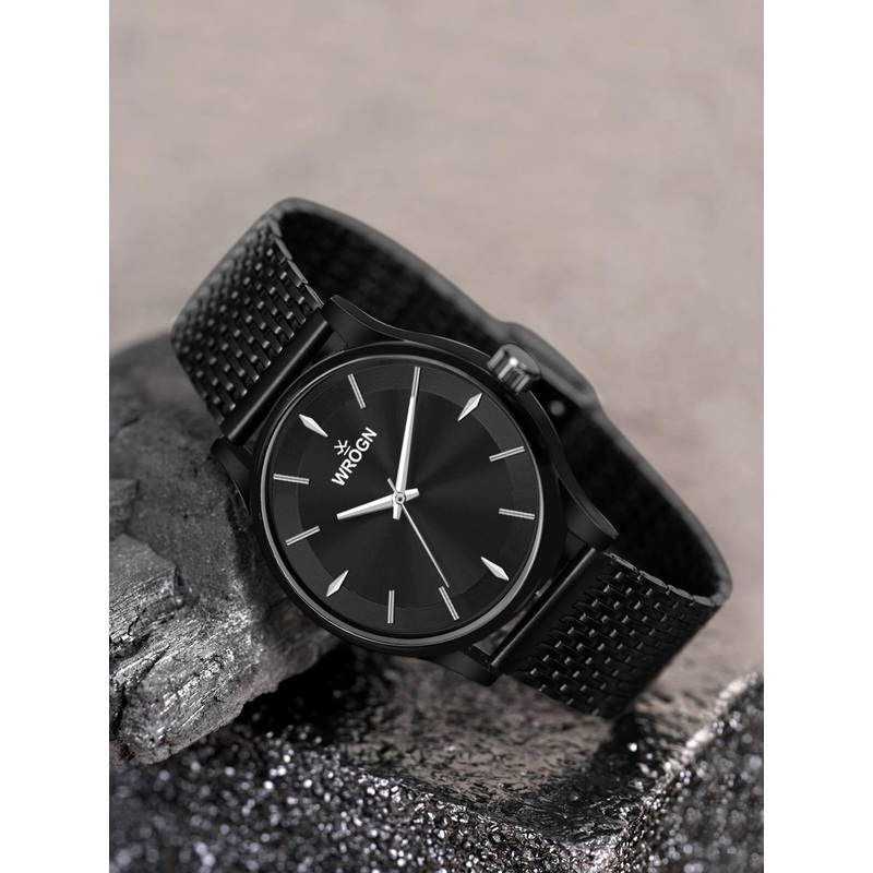 WROGN Men Round Shape Stainless Steel Water Resistant Analogue Watch HOBWRG0431