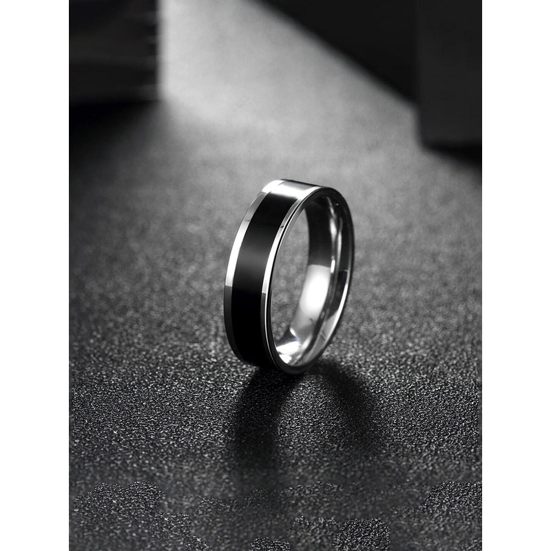 Yellow Chimes Stainless Steel with Enamelled Detailing Finger Ring