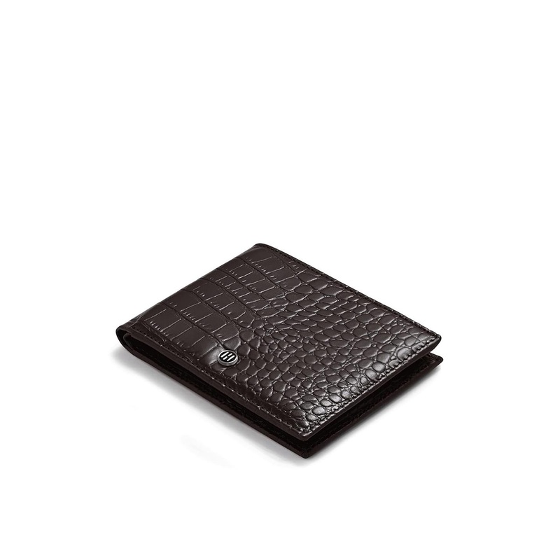 HALDEN Men Textured Leather Two Fold Wallet