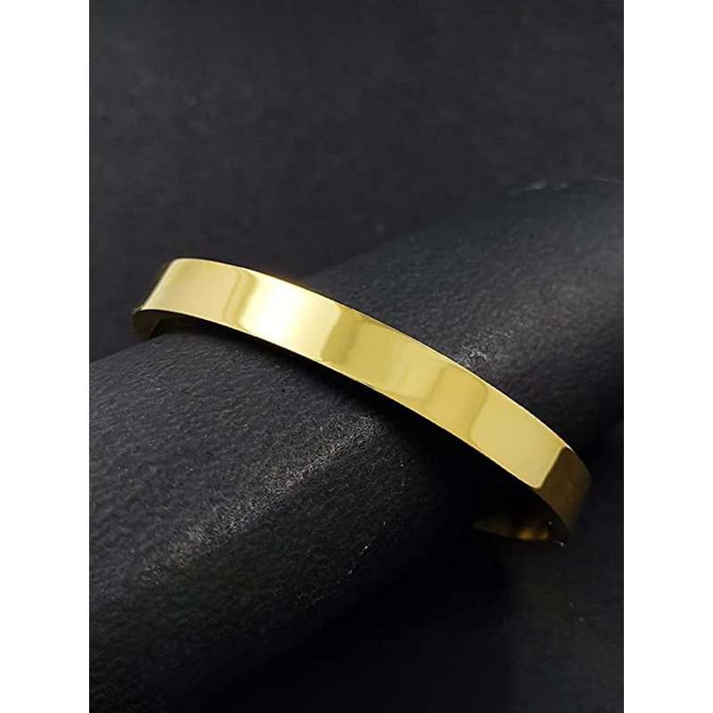 KRYSTALZ Men Gold-Plated Kada Bracelet