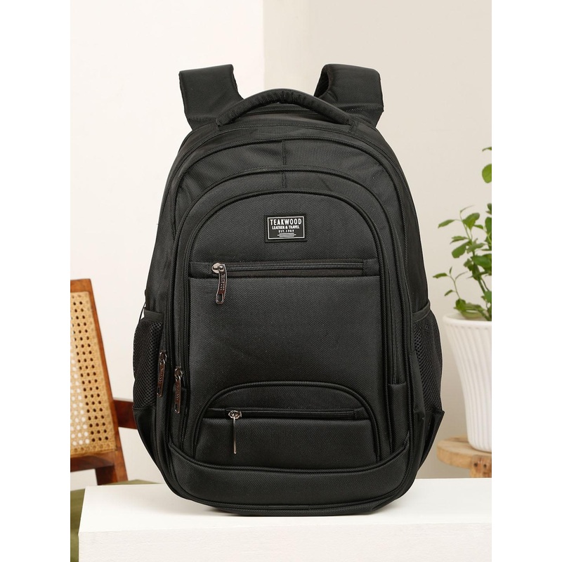 Teakwood Leathers Men 15 Inch Laptop Backpack with Hip Strap