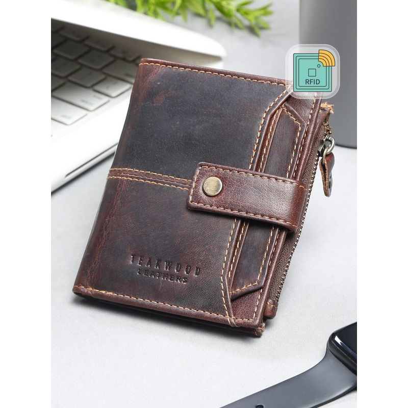 Teakwood Leathers Men Two Fold Wallet