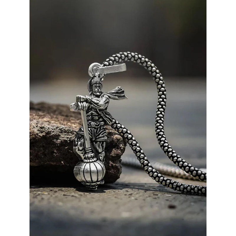 The Roadster Lifestyle Co Men Divine Strength Hanumanji Pendant Comes With Chain