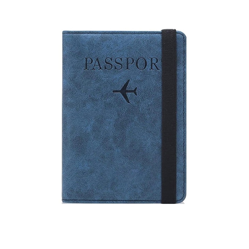 VOGARD Unisex Textured Leather Passport Holder