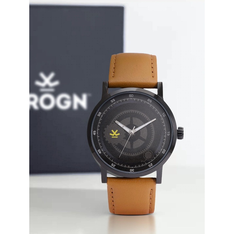 WROGN Men Black & Tan Analogue Watch WRG00040A