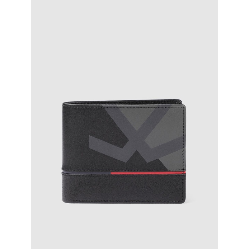 WROGN Men Brand Logo Printed Leather Two Fold Wallet