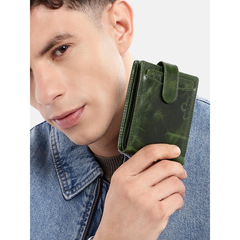 WROGN Men Textured Leather Two Fold Wallet