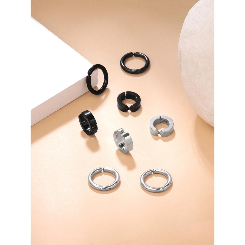 Yellow Chimes Men Set Of 4 Contemporary Studs Earrings