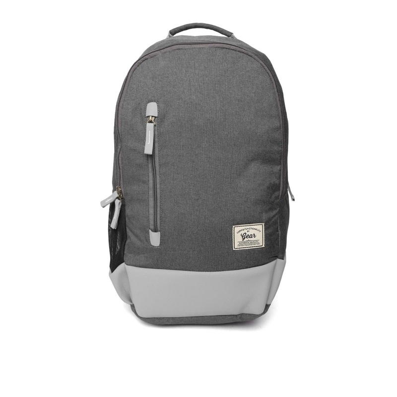 Gear Unisex Charcoal Grey Solid Backpack
