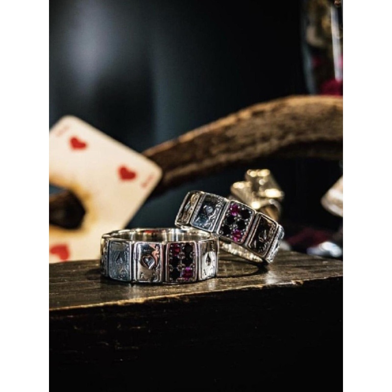 SALTY Pack of 2 Men Fortunes Card Ring