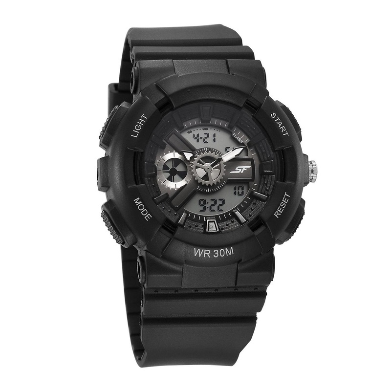 Sonata Unisex Patterned Dial & Straps Analogue and Digital Watch 87057PP05