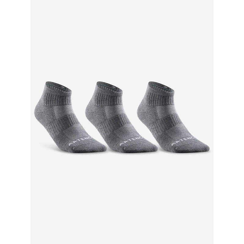 Decathlon ARTENGO – Unisex Pack Of 3 Grey Ankle Length Tennis Socks