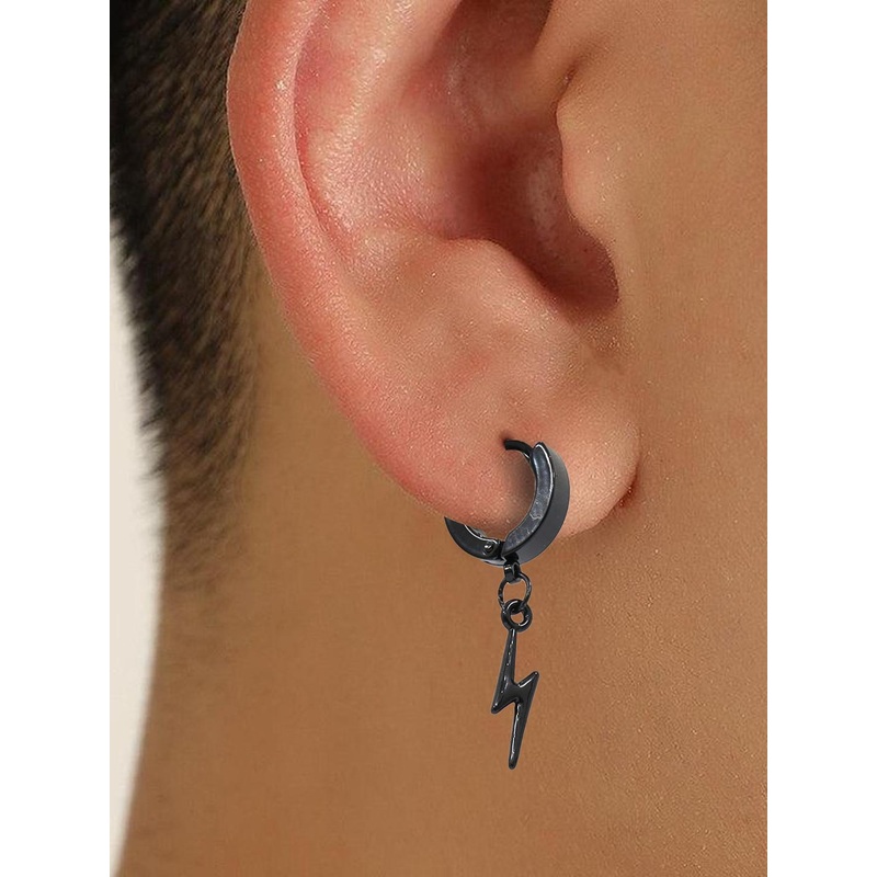 FIMBUL Men Stainless Steel Classic Drop Earrings