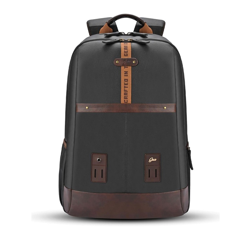 Gear Unisex Classic 4 Faux Leather Backpack with Anti-Theft