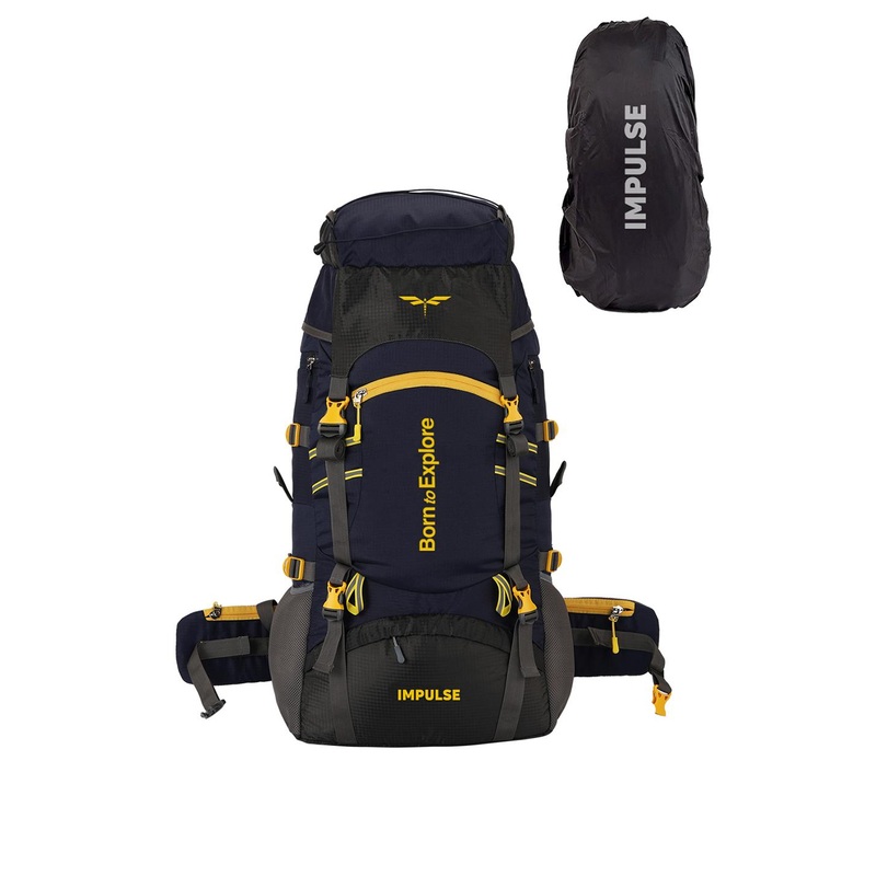Impulse Navy Blue Solid Waterproof Rucksack