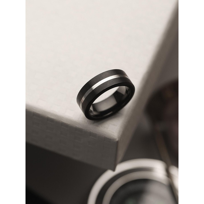 Jazz and Sizzle Men Textured Band Finger Ring