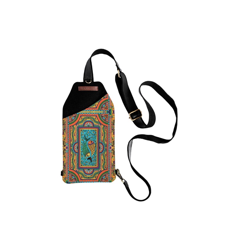 Kalankit Printed Leather Crossbody Sling Bag
