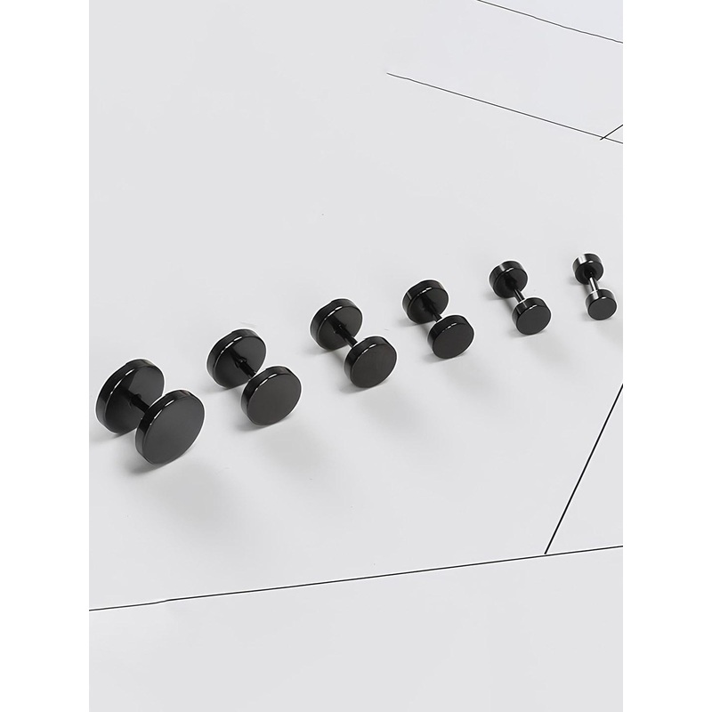 KARISHMA KREATIONS Set Of 6 Stainless Steel Contemporary Stud Earrings