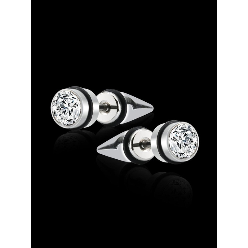 MEENAZ Black Contemporary Studs Earrings