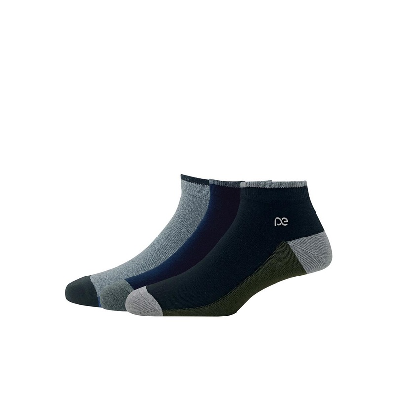Peter England Men Pack Of 3 Colourblocked Pattern  Ankle-Length Socks