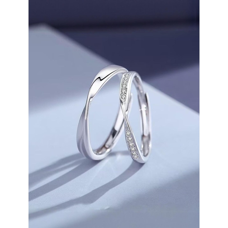 Teeragaj Set Of 2 Stone-Studded Couple Finger Rings