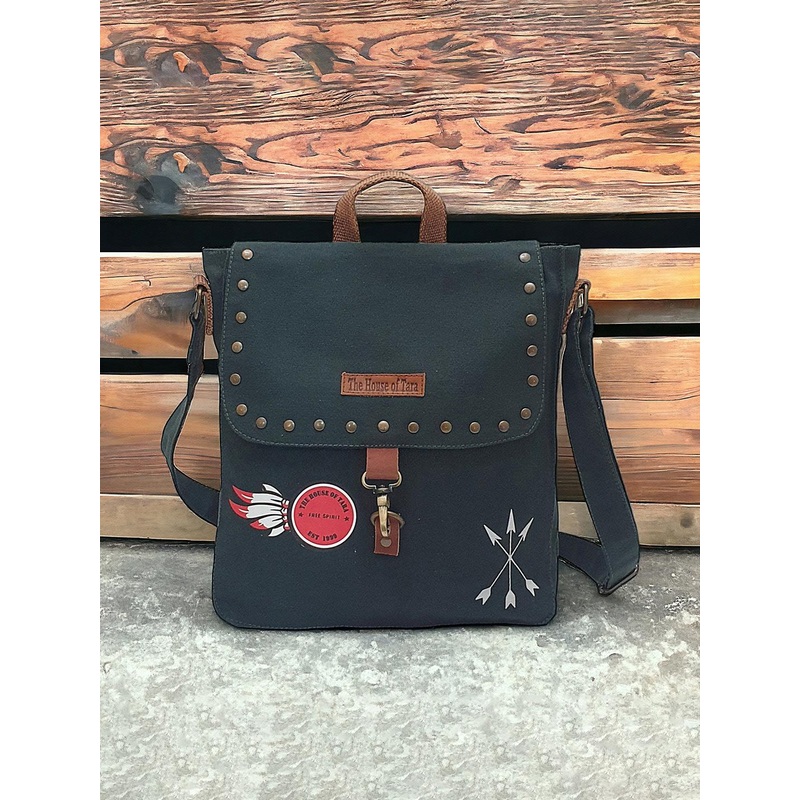 The House of Tara Printed Structured Sling Bag