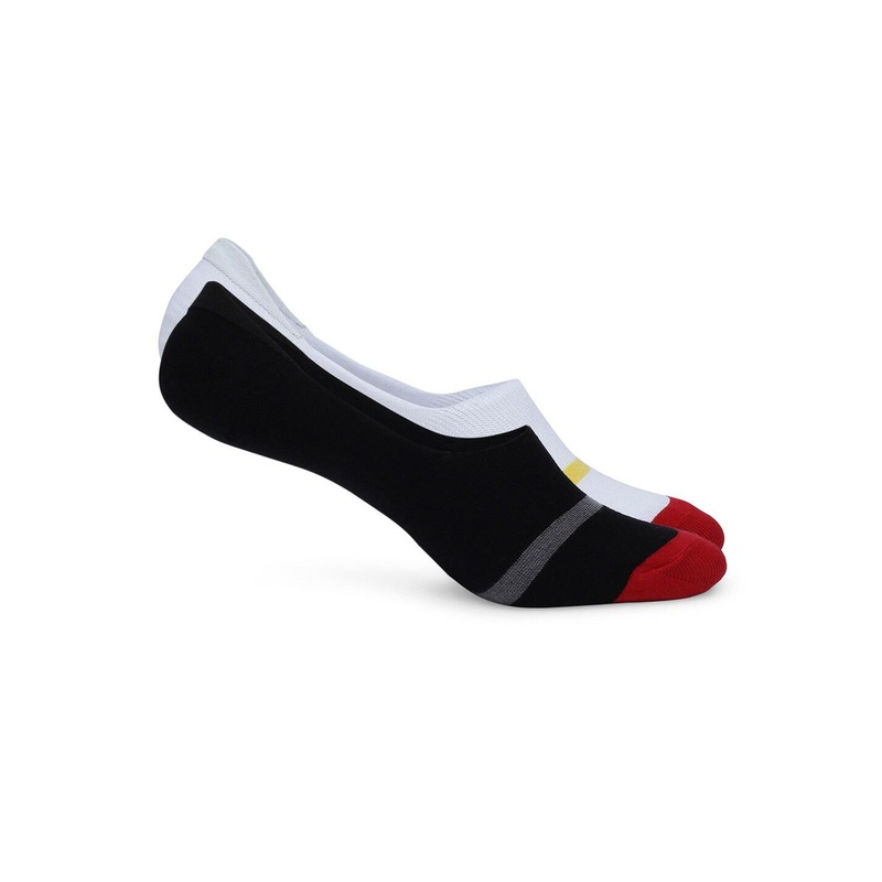 UnderJeans by Spykar Men Pack Of 2 Colourblocked Shoe-Liners