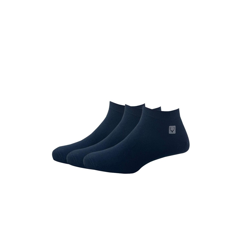 Allen Solly Men Pack Of 3 Navy Blue Solid Ankle-Length Socks