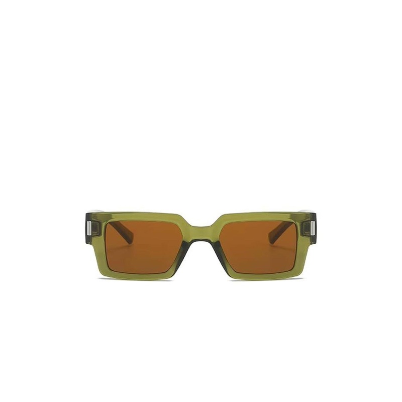 AUGEN Unisex Brown Lens & Green Square Sunglasses VI-SG-214-C4-Green