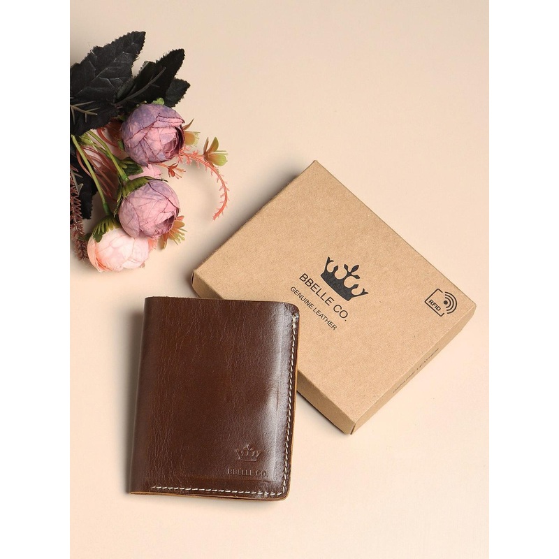BBELLE CO. Men Leather Two Fold Wallet
