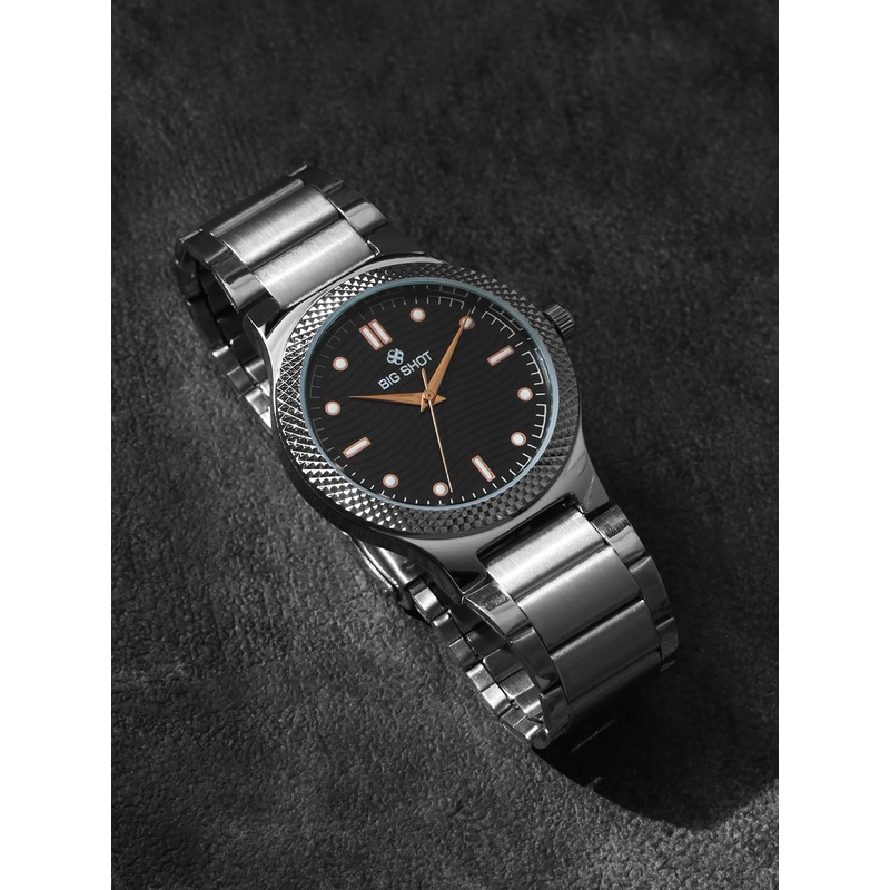 BIG SHOT Men Stainless Steel Bracelet Style Straps Analogue Watch BSM007B