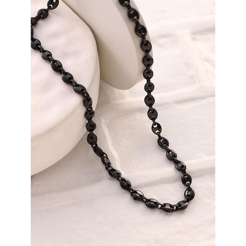 French Accent Men Beaded Minimal Chain