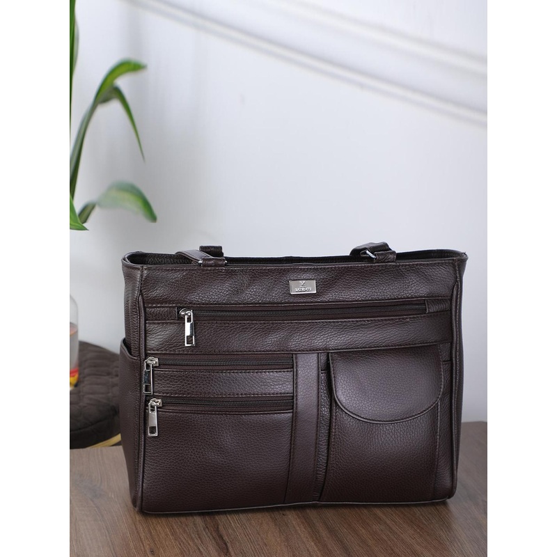 K London Structured Leather Shoulder Bag