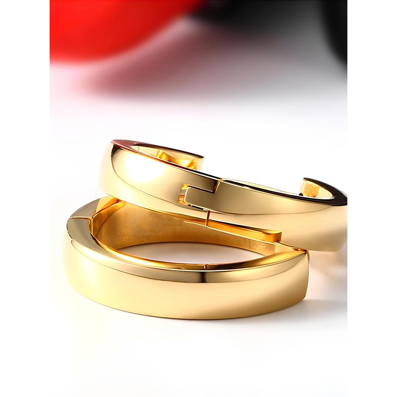 KARISHMA KREATIONS Gold-Plated Half Hoop Earrings