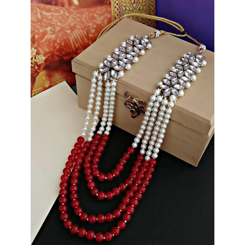 LUCKY JEWELLERY Men Gold-Toned & White Gold-Plated Handcrafted Necklace